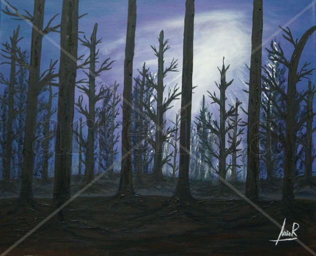 Bosque noche Oil Canvas Landscaping