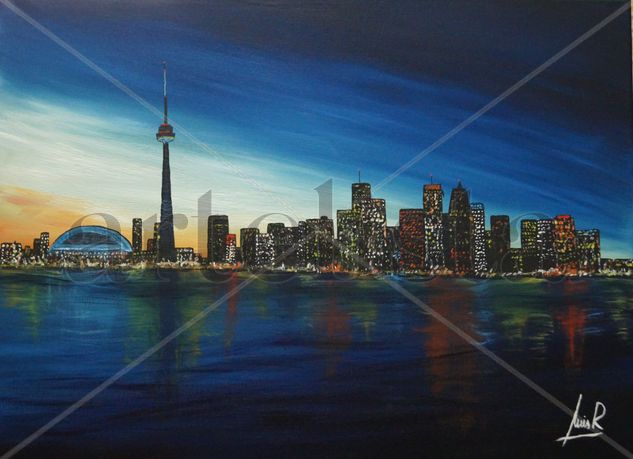 Toronto nite Oil Canvas Landscaping