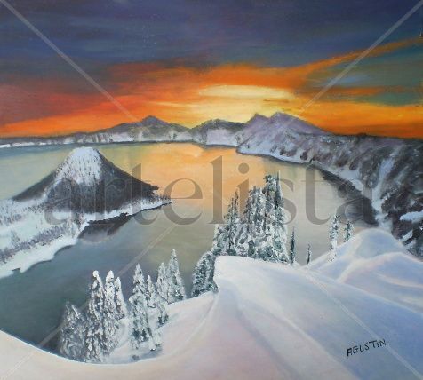 rayo de luz en la nieve