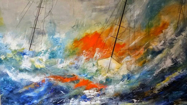 Regatta Acrylic Textile Marine Painting