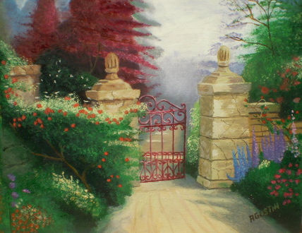 Entrada a la parcela