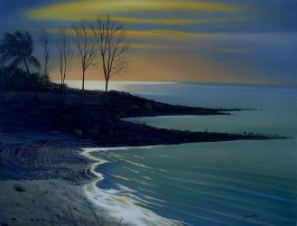 Crepúsculo Oil Canvas Landscaping