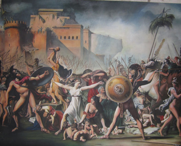 El Rapto de las sabinas Oil Canvas Figure Painting