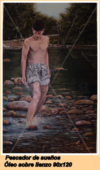 Pescador de Sueños Oil Canvas Figure Painting