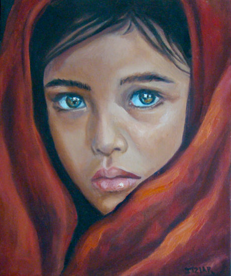 La mirada Oil Canvas Portrait