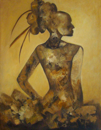 Mujer en sepia Oil Canvas Figure Painting