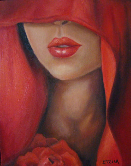 Labios rojos Oil Canvas Figure Painting