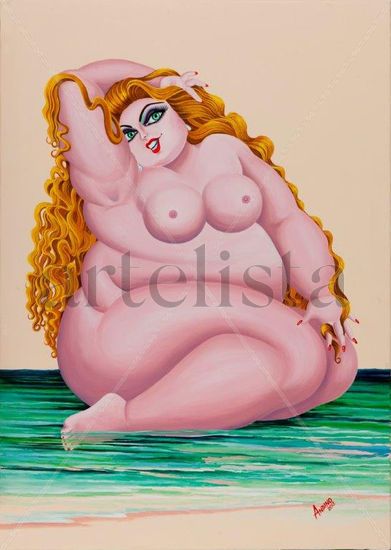 Venus sentada Oil Canvas Figure Painting