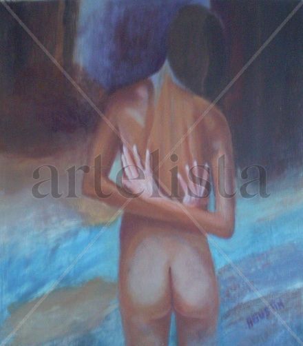 abrazame Oil Panel Nude Paintings