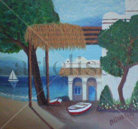 la casa junto al mar Oil Others Marine Painting