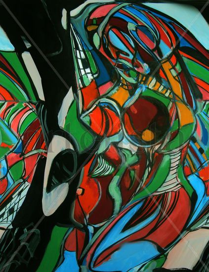 LA INTENCION Acrylic Textile Figure Painting