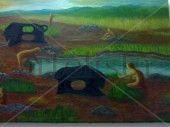 nuevas amistades Oil Canvas Landscaping