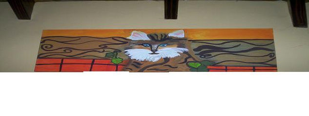 el gato Oil Canvas Animals