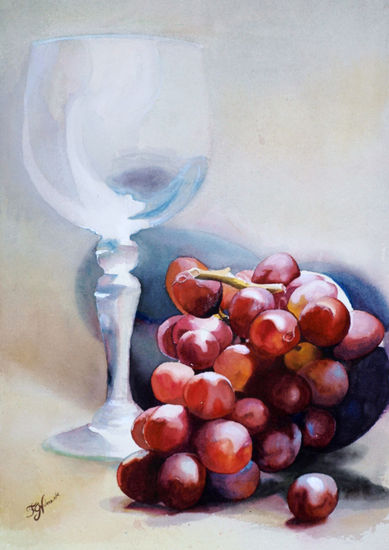 Uvas Watercolour Paper Still Life Paintings