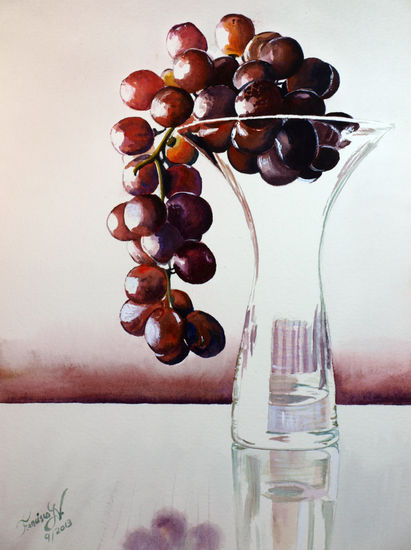 Uvas Watercolour Paper Still Life Paintings