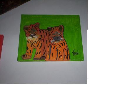 tigrecitos Acrylic Canvas Animals