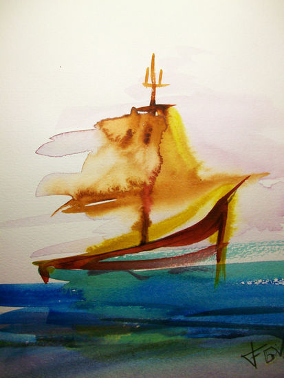 barco fantasma Watercolour Paper Others