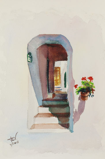 Calle andaluza Watercolour Paper Others