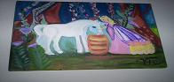 hada con unicornio Acrylic Canvas Others