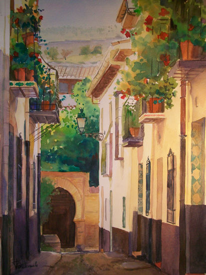 Calle Charca Watercolour Paper Landscaping