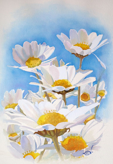 Margaritas Watercolour Paper Floral Painting