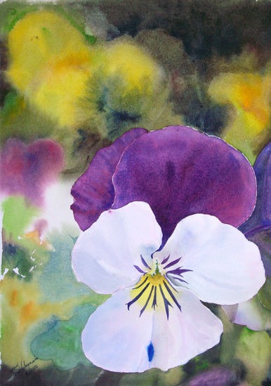 pensamientos Watercolour Paper Floral Painting