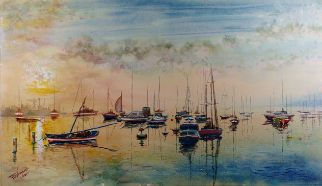 atardecer en el mar