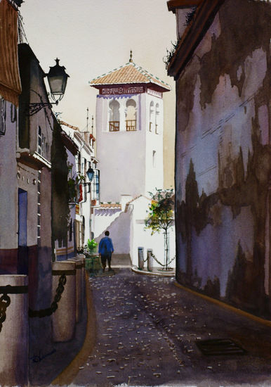 Calle Espaldas de San Nicolás Watercolour Paper Landscaping