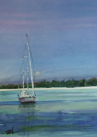 velero Watercolour Paper Marine Painting