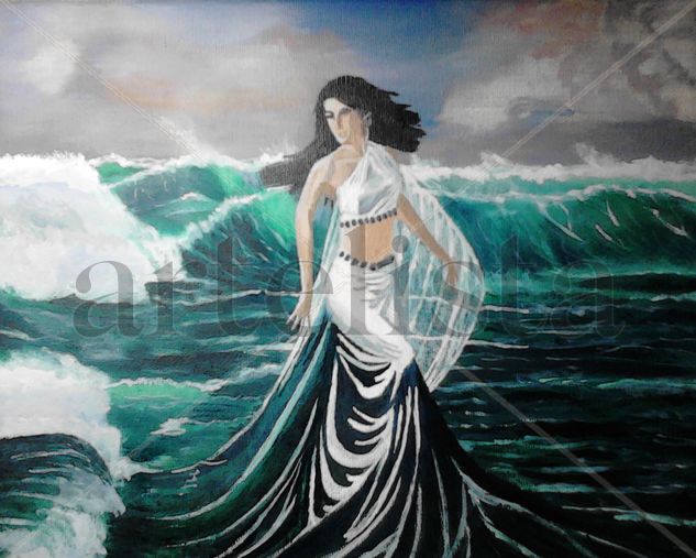 dama del mar Oil Canvas Marine Painting