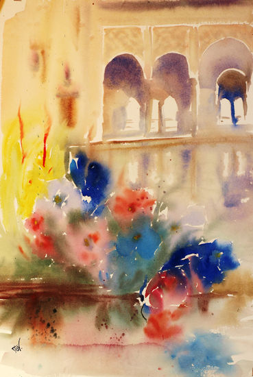 Palacio del Partal Watercolour Paper Landscaping