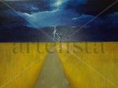 rayo en los trigales Oil Canvas Landscaping