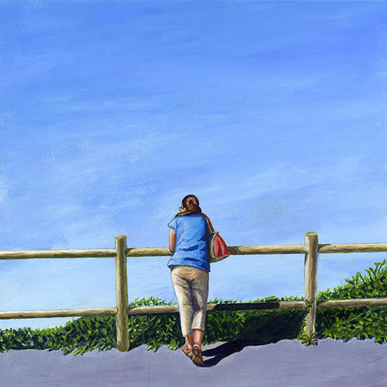 Sightseers VII Acrylic Panel Figure Painting