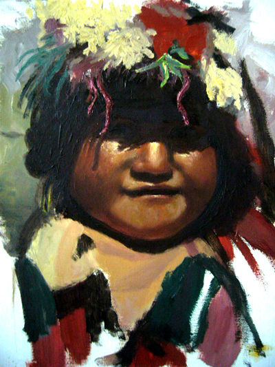 Serranita1 Oil Canvas Portrait