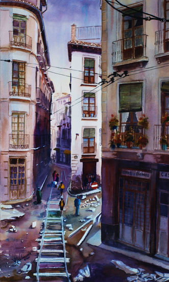 Calle de la Colcha. Granada Watercolour Paper Others