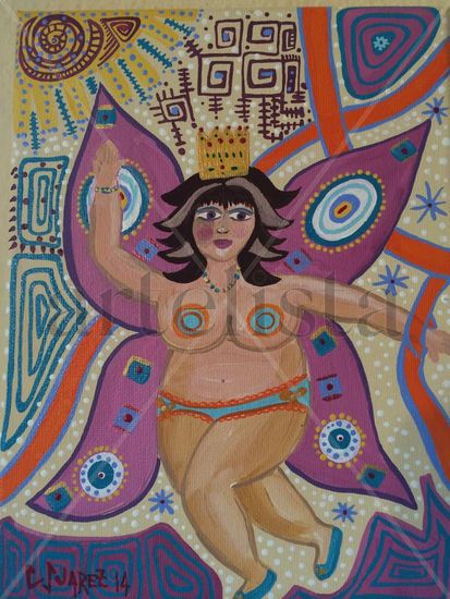 hada Acrylic Canvas Figure Painting