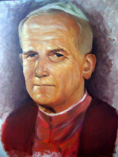 Juan Pablo II Oil Canvas Portrait