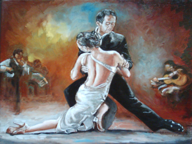 La Cumparsita Oil Canvas Figure Painting