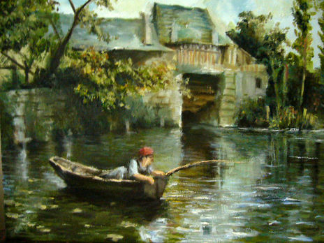 Mujer en bote