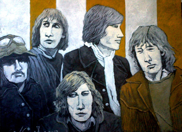 pink floyd Acrylic Canvas Figure Painting