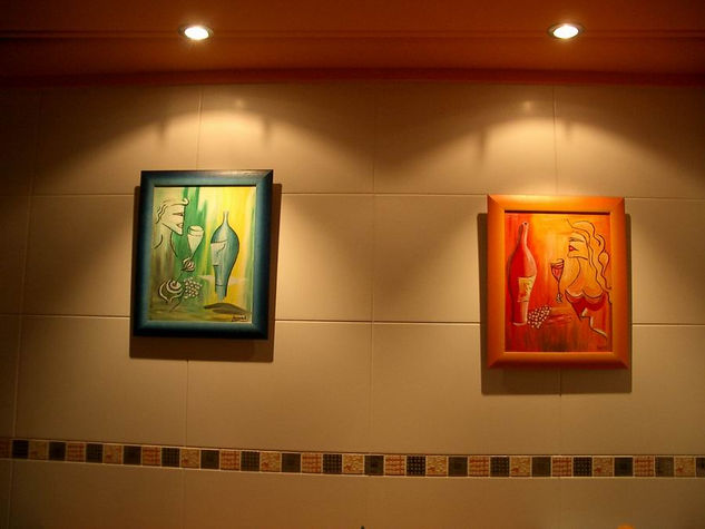 hombre y mujer Oil