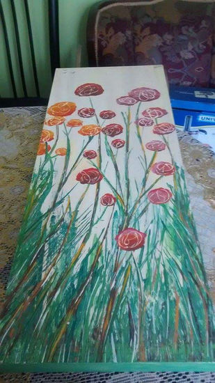 pompones Acrylic Panel Floral Painting