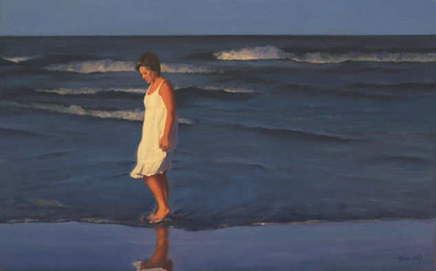 Luz de atardecer Oil Canvas Figure Painting