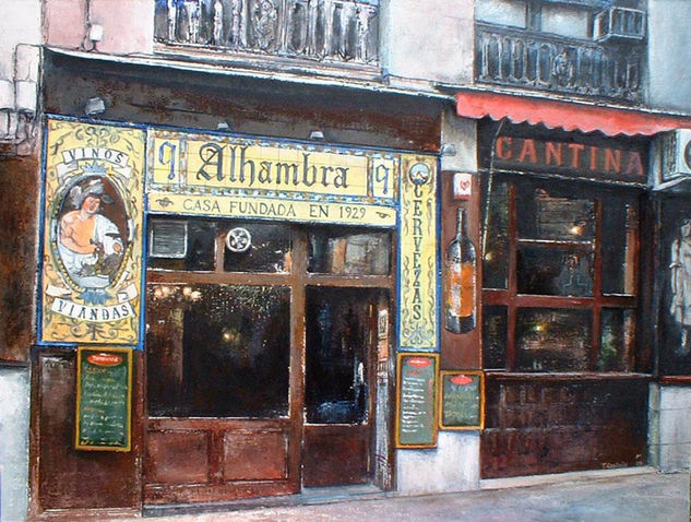 Cantina Alhambra-Madrid Oil Canvas Landscaping