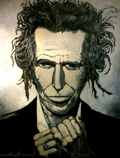 Keith Richards 16 Acrílico Lienzo Retrato