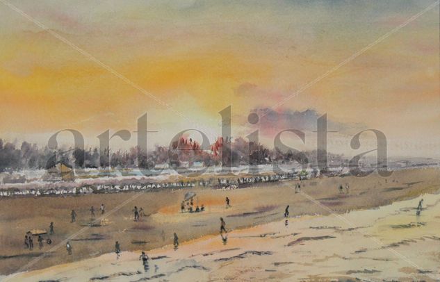 ATARDECER EN MIRAMAR Watercolour Paper Landscaping