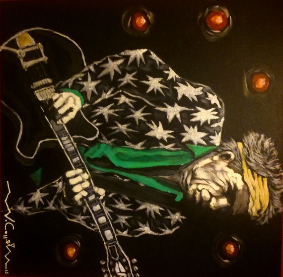 Keith Richards 25 Acrylic Canvas Portrait