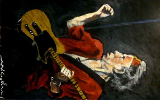 Keith Richards 26 Acrylic Panel Portrait