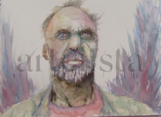 birdman Watercolour Card Figure Painting