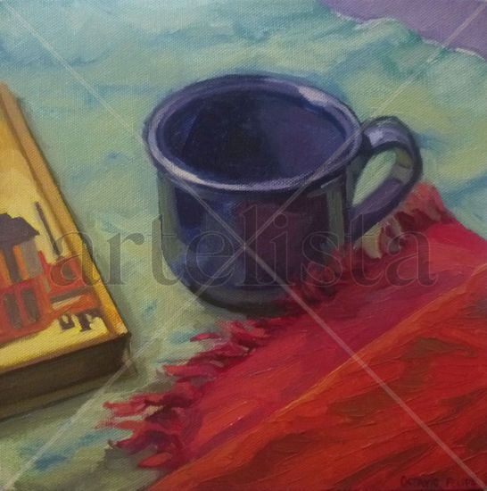 Taza Azul Oil Canvas Still Life Paintings